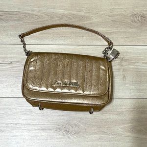Lux De Ville Gold purse with strap
